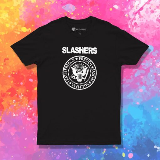 The Slashers Ramones Logo Parody T Shirt