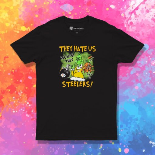 They Hate Us Because They Anus Pittsburgh Steelers Grinch Christmas T Shirt