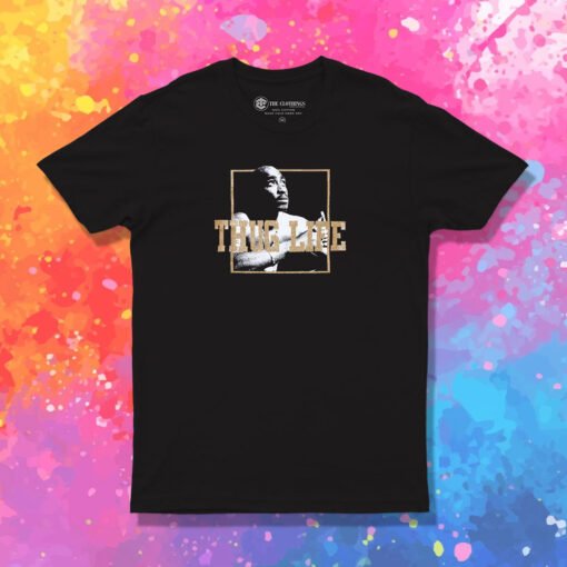 Tupac Thug Life Glitter Portrait Vintage T Shirt