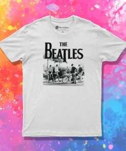 Vintage Beatles Palms Band Photo Heather T Shirt