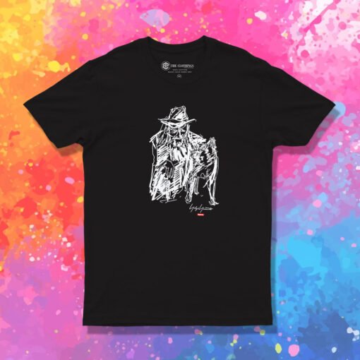 Yohji Yamamoto Scribble Portrait T Shirt