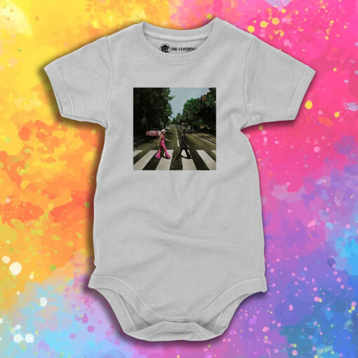 Barbenheimer Barbie Oppenheimer Abbey Road Meme Baby Onesie 1.jpeg