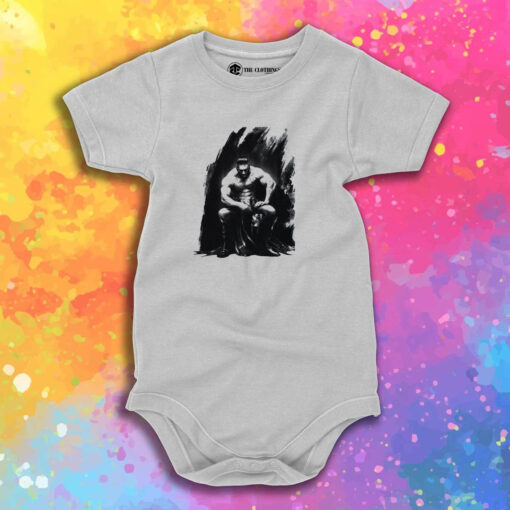 Batman Bruce Wayne Battle Scars Baby Onesie 1.jpeg