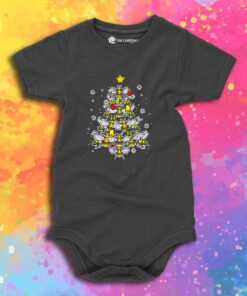 Bees Christmas Tree Xmas Beekeeper Baby Onesie 1.jpeg