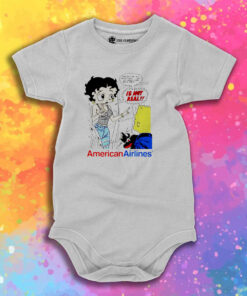 Betty Boop And Bart Simpson American Airlines Baby Onesie 1.jpeg