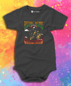 Biker Riding Home For Christmas Baby Onesie 1.jpeg