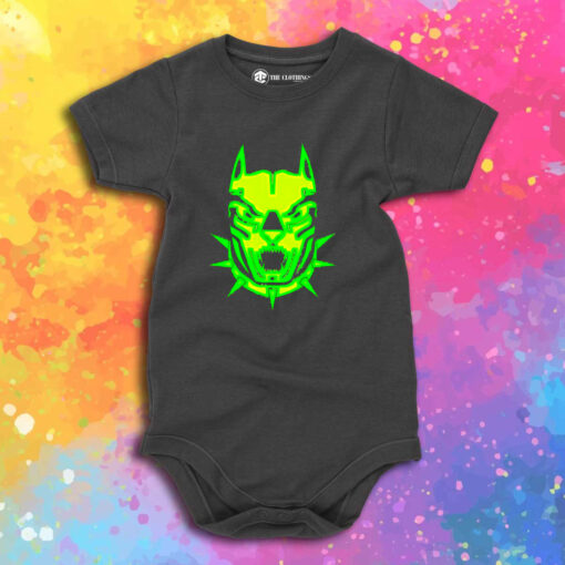 Billy Ray Dog Lime Green Face Baby Onesie 1.jpeg