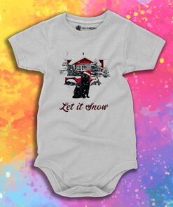 Black Cat Santa Let It Snow Christmas Baby Onesie 1.jpeg