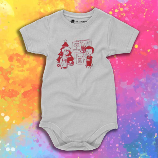 Cartoon Santa Claus Is Coming Baby Onesie 1.jpeg