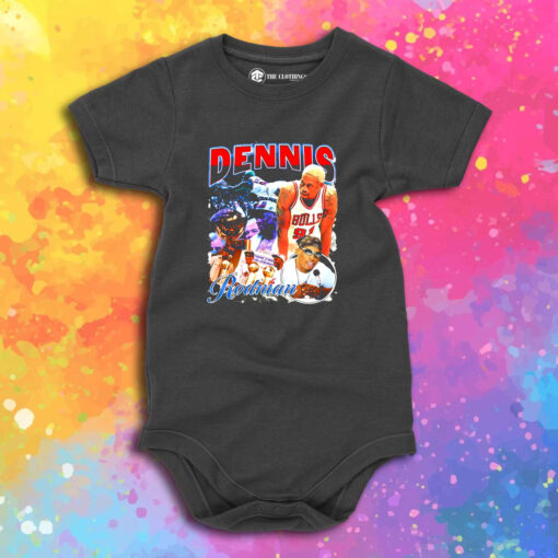 Chicago Bulls Dennis Rodman Bootleg Vintage Baby Onesie 1.jpeg