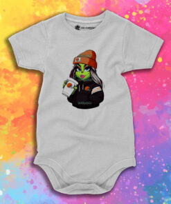 Cleveland Browns Female Grinch Drink Coffee Baby Onesie 1.jpeg