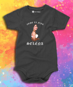 Como La Flor Selena Vintage Baby Onesie 1.jpeg