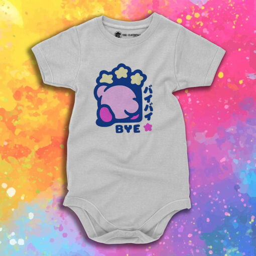 Cute Kirby Bye Funny Baby Onesie 1.jpeg