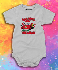 Dashing Through The Snow Lightning McQueen Baby Onesie 1.jpeg