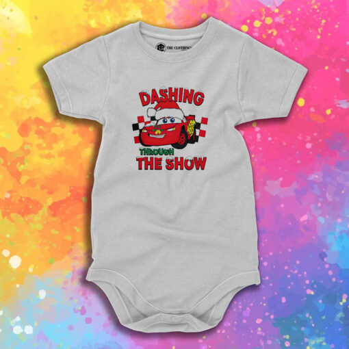 Dashing Through The Snow Lightning McQueen Baby Onesie 1.jpeg