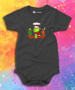 Grinch On The Shelf Christmas Baby Onesie 1.jpeg