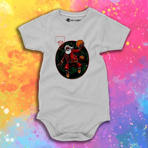 Happy Merry Christmas Santa Basketball Funny 2024 Baby Onesie 1.jpeg