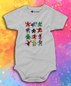 Haring Heroes Cartoon Baby Onesie 1.jpeg