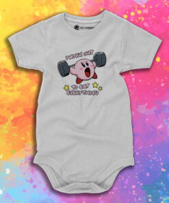 I Work Out To Eat Everything Kirby Meme Baby Onesie 1.jpeg