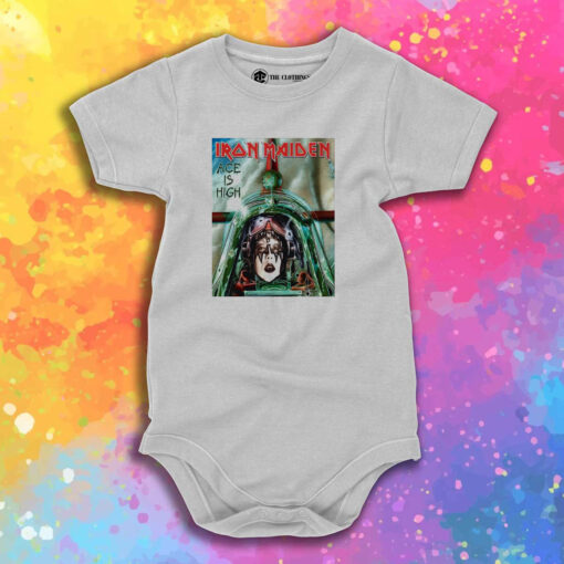 Iron Maiden KISS Ace Frehley Ace Is High Parody Baby Onesie 1.jpeg