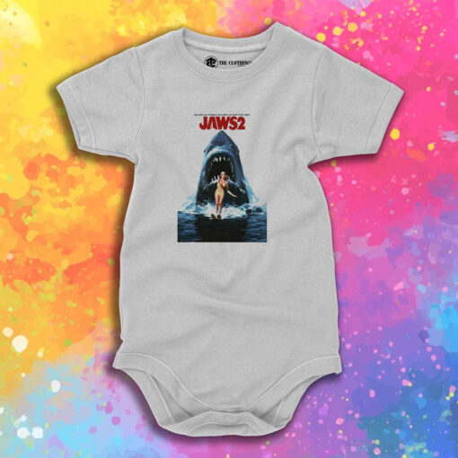 Jaws 2 Retro Movie Poster Baby Onesie 1.jpeg