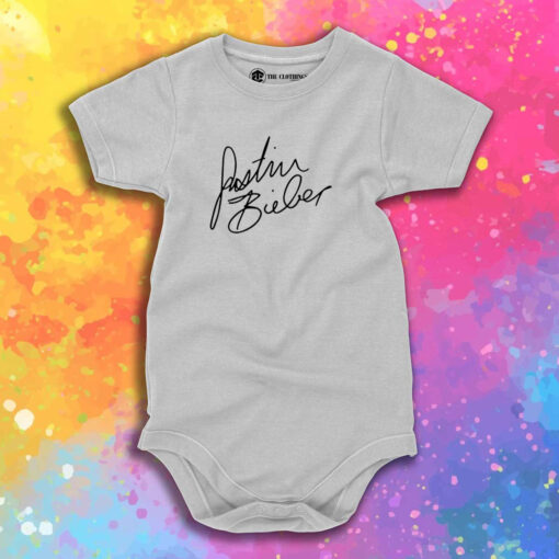 Justin Bieber Signature Baby Onesie 1.jpeg