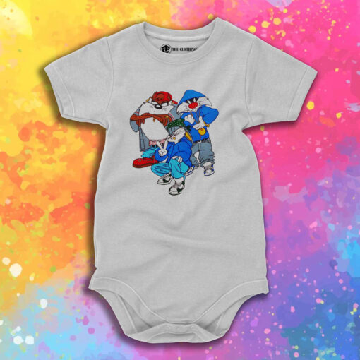 Looney Tunes Bugs Bunny Taz And Sylvester Baby Onesie 1.jpeg