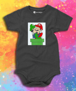 Mario And Luigi Kissing Funny Baby Onesie 1.jpeg