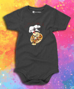 Metallica Inspired Mozzarella Pizza Baby Onesie 1.jpeg