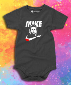 Michael Myers Mike Nike Halloween Parody Baby Onesie 1.jpeg