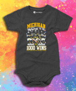 Michigan Wolverines Football 1000 Wins First Team Baby Onesie 1.jpeg