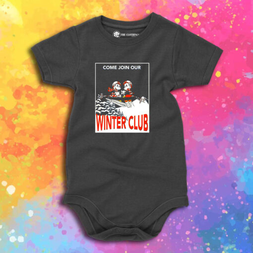 Mickey Minnie Mouse Skiing Join Our Winter Club Ski Baby Onesie 1.jpeg