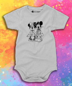 Minnie And Mickey Mouse Punk Baby Onesie 1.jpeg