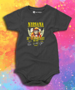 Nirvana Band 37th Anniversary 1987 2024 Signature Thank You Baby Onesie 1.jpeg