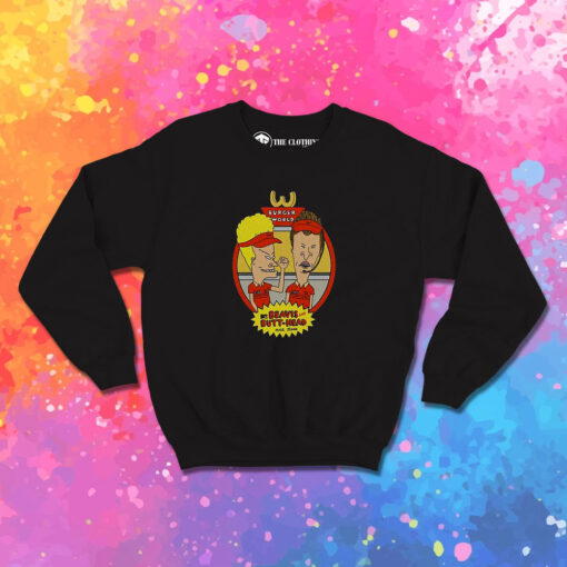 Beavis And Butthead Burger World Circle Frame Sweatshirt 1.jpeg