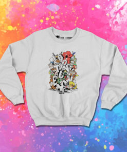 Looney Tunes Neon Group Shot Stack Sweatshirt 1.jpeg