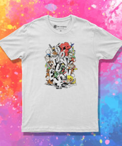 Looney Tunes Neon Group Shot Stack T Shirt 1.jpeg