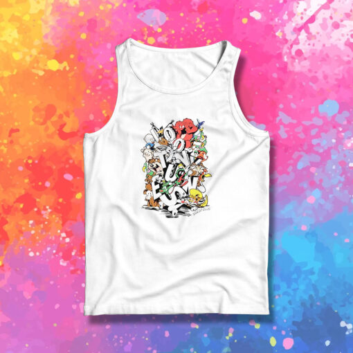 Looney Tunes Neon Group Shot Stack Tank Top 1.jpeg