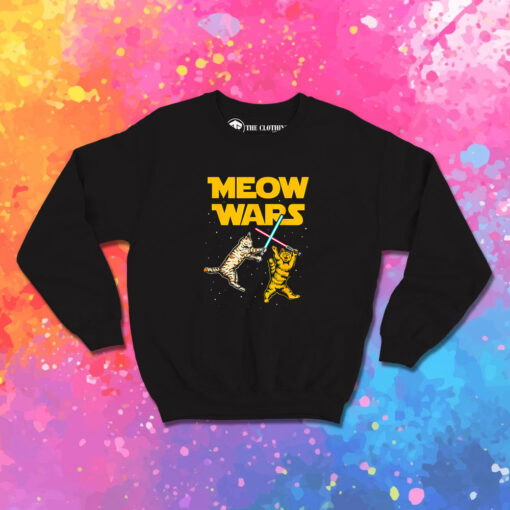 Meow Wars Space Cat Kitten Sweatshirt 1.jpeg