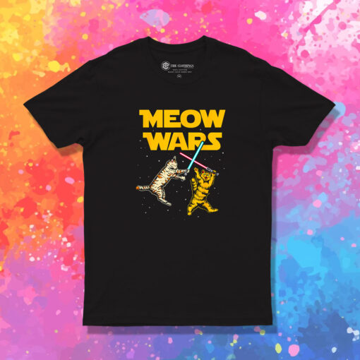 Meow Wars Space Cat Kitten T Shirt 1.jpeg