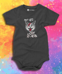 Pet Cats Listen To Metal Baby Onesie.jpeg