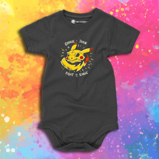 Pokemon Pikachu Skull Choose Train Fight Evolve Baby Onesie.jpeg