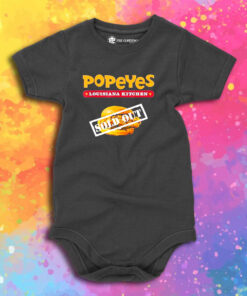 Popeyes Menu Fast Food Sold Out Baby Onesie.jpeg