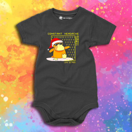 Psyduck Constant Headache Life Is Pain Christmas Baby Onesie.jpeg