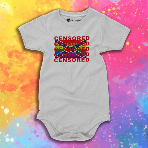 Rebel Pride Flag Censored Baby Onesie.jpeg