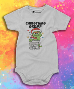 Retro Sesame Street Oscar Christmas Grump Baby Onesie.jpeg