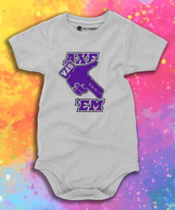 SFA Lumberjack Axe Em Logo Baby Onesie.jpeg