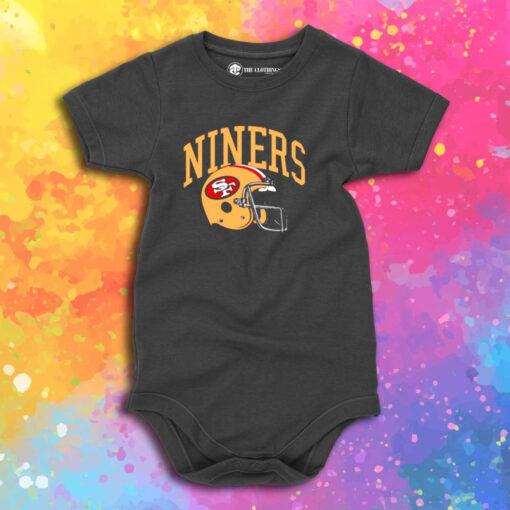 San Francisco 49ers Niners Helmet Retro Baby Onesie.jpeg