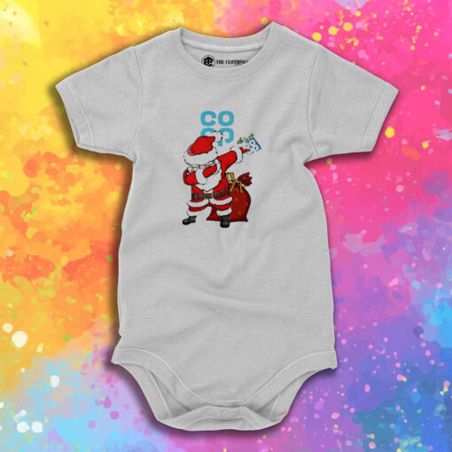 Santa Claus Dabbing Christmas Co Op Baby Onesie.jpeg