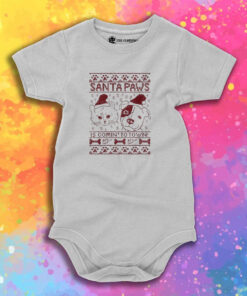 Santa Paws Dog And Cat Is Coming To Town Ugly Christmas Baby Onesie.jpeg